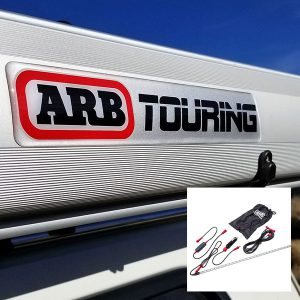 سایه بان خودرویی کیس آلومینیومی2.5در2.5 با کیت چراغ ARB AWNING ALUMINUM CASE LIGHT KIT
