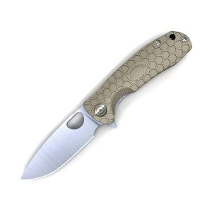 چاقو تاشو هانی بجر مدل دارپ پوینت فلیپر HONEY BADGER Drop Point Flipper Medium Tan