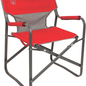 صندلی کمپ کلمن استیل دک قرمز Coleman Chair Steel Deck Red